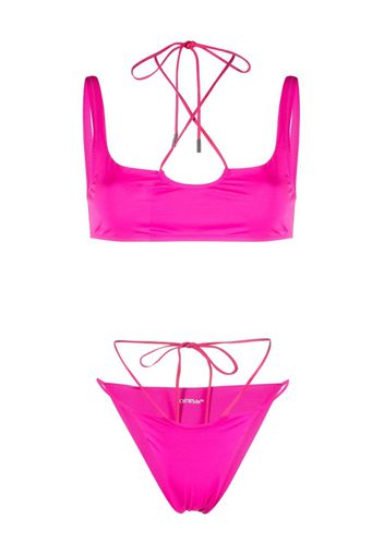 Off-White logo-print bikini - Rosa