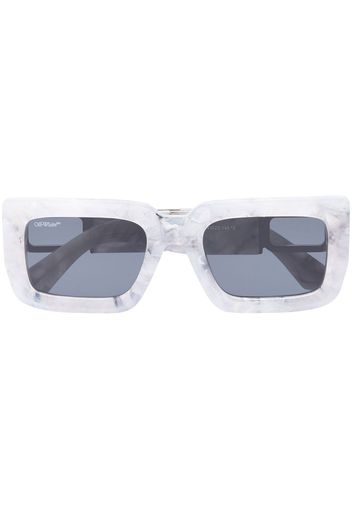 Off-White Boston logo-plaque sunglasses - Bianco