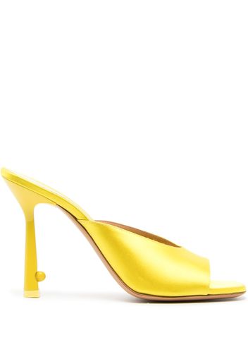 Off-White Pop Lollipop 100mm satin mules - Giallo