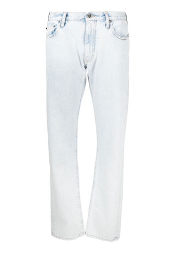 Off-White Jeans dritti con stampa Arrows - Blu