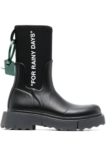 Off-White sponge rubber rain boots - Nero