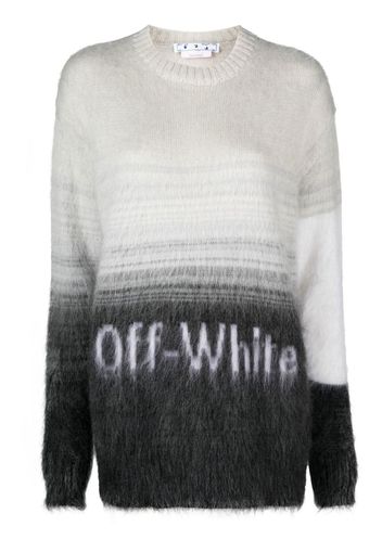 Off-White logo-print gradient jumper - Nero