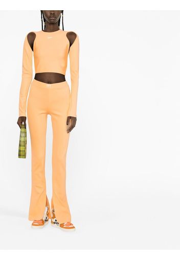 Off-White Sleek flared trousers - Arancione