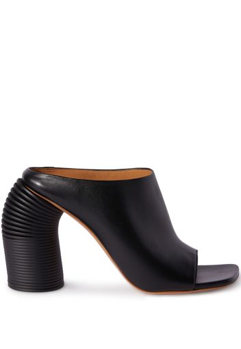 Off-White Mules a punta aperta in pelle - Nero