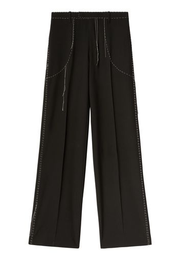 Off-White Pantaloni sartoriali con cuciture a contrasto - Nero