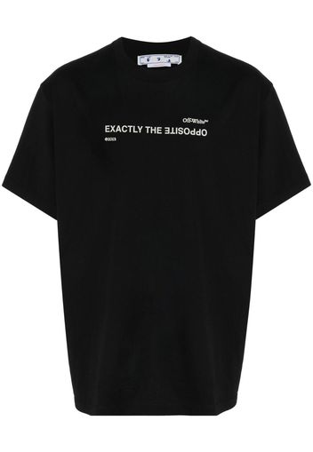 Off-White slogan-print short-sleeve T-shirt - Nero