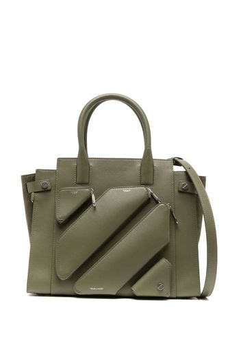 Off-White City leather tote bag - Verde