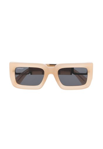 Off-White Boston logo-plaque sunglasses - Toni neutri