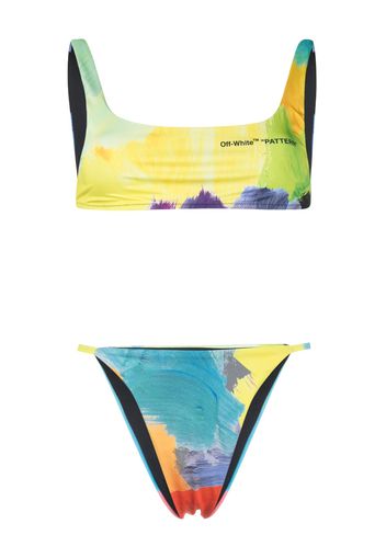 Off-White painterly-print bikini - Giallo