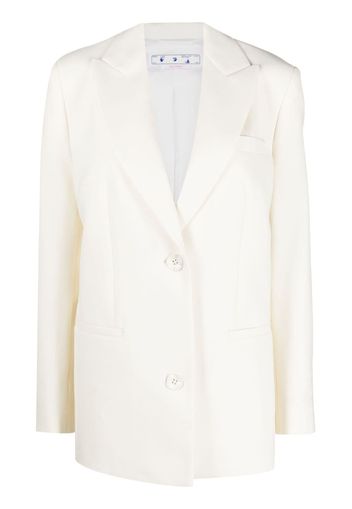 Off-White Wo Blend logo-embroidered blazer - Bianco