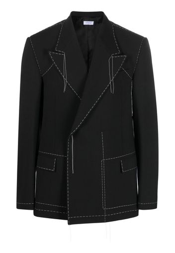 Off-White Stitch tailored double-breasted blazer - Nero