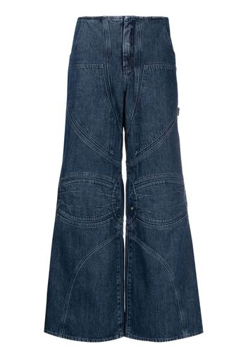 Off-White motorcycle wide-leg jeans - Blu