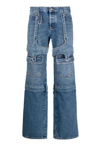 Off-White Cargo Zip straight-leg jeans - Blu