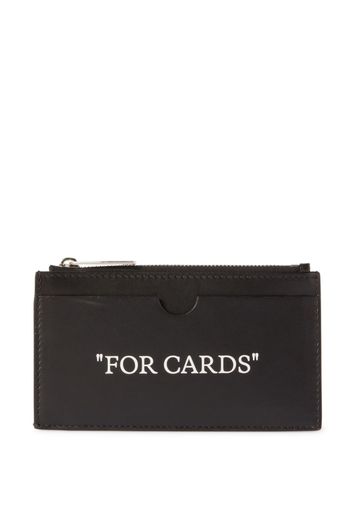 Off-White Portacarte con stampa Quote - Nero