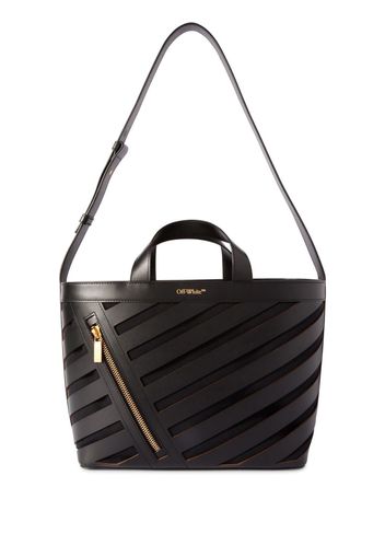 Off-White Borsa tote con dettaglio cut-out piccola - Nero