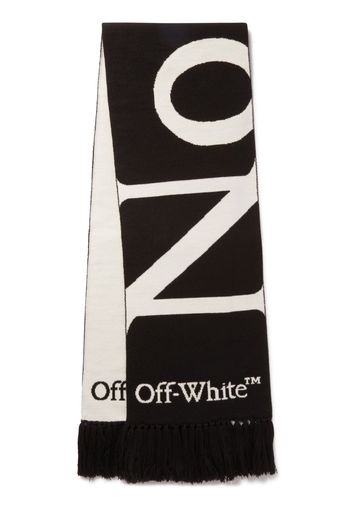 Off-White Sciarpa No Offence con logo - Nero