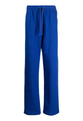 Off-White Diag-Stripe embroidered track pants - Blu