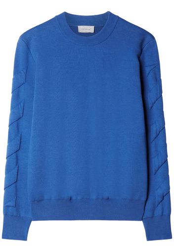 Off-White Maglione 3D con righe diagonali - Blu