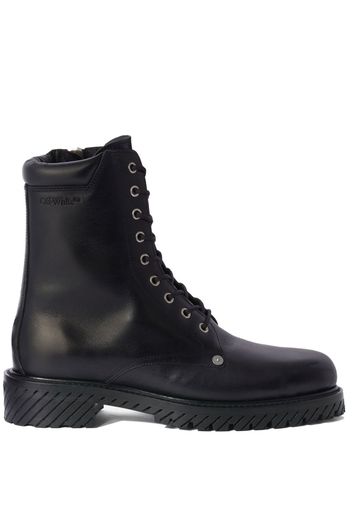 Off-White Diag-sole lace-up combat boots - Nero