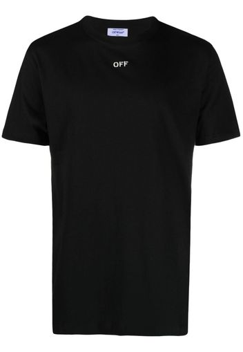 Off-White Arrows-embroidered cotton T-shirt - Nero