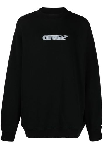 Off-White logo-print organic cotton sweatshirt - Nero