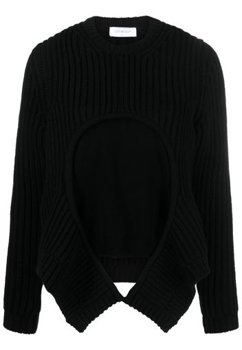 Off-White layered ribbed-knit jumper - Nero