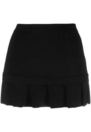 Off-White pleated-hem knitted miniskirt - Nero