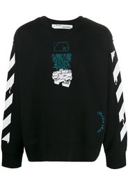 DRIPPING ARROWS INCOMP CREWNE BLACK WHIT
