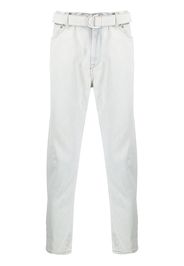 belted straight jeans