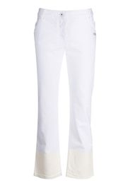 contrast hem mid-rise jeans