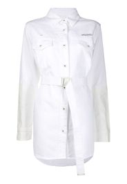 two-toned belted shirt
