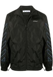 diagonal stripes zipped jacket