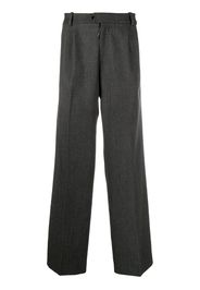 twill pleated tailored trousers