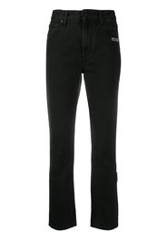logo-embroidered straight-leg jeans
