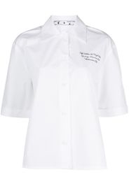 POPELINE BASEBALL SHIRT WHITE BLACK