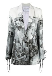 Off-White BOTANICAL STRINGS MONO B JKT WHITE BLACK - Bianco