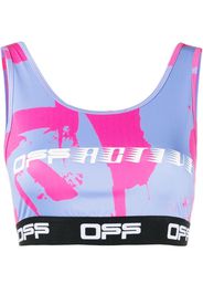 Off-White Reggiseno sportivo con stampa - Rosa