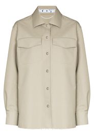 Off-White OFF WHITE JKT SHRT CN LS BU RW EDGE CTTN - Grigio