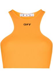 Off-White OFF WHITE TOP VST CN SLVLSS RCRBCK RIB L - Arancione