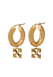 Off-White Arrow hoop earrings - Oro