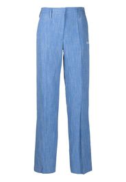Off-White Pantaloni dritti con stampa - Blu