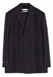 Off-White check-pattern single-breasted blazer - Nero