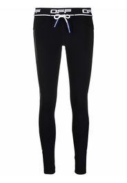 Off-White ACTIVE LOGO LEGGINGS BLACK WHITE - Nero