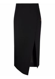 Off-White LIGHT WOOL BELT MIDI SKIRT BLACK NO COLO - Nero