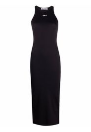 Off-White BASIC LUX RIB LONG DRESS BLACK WHITE - 1001 BLACK WHITE