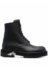 Off-White metallic-detail ankle boots - Nero