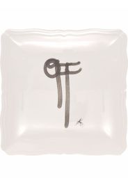 Off-White x Ginori 1735 logo-print square tray - Bianco