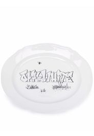 Off-White x Ginori 1735 logo-print oval tray - Bianco