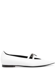 Off-White Ballerine con applicazione - Bianco