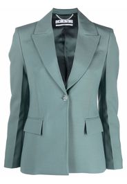 Off-White Blazer monopetto con applicazione - Verde